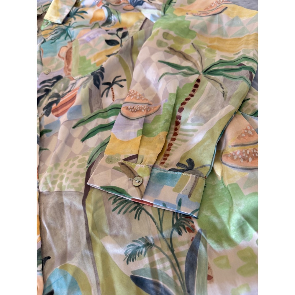 Dress Forum Hale House Silky Stroll in Venice Button Up Maxi Dress Large NWT - Picture 14 of 15